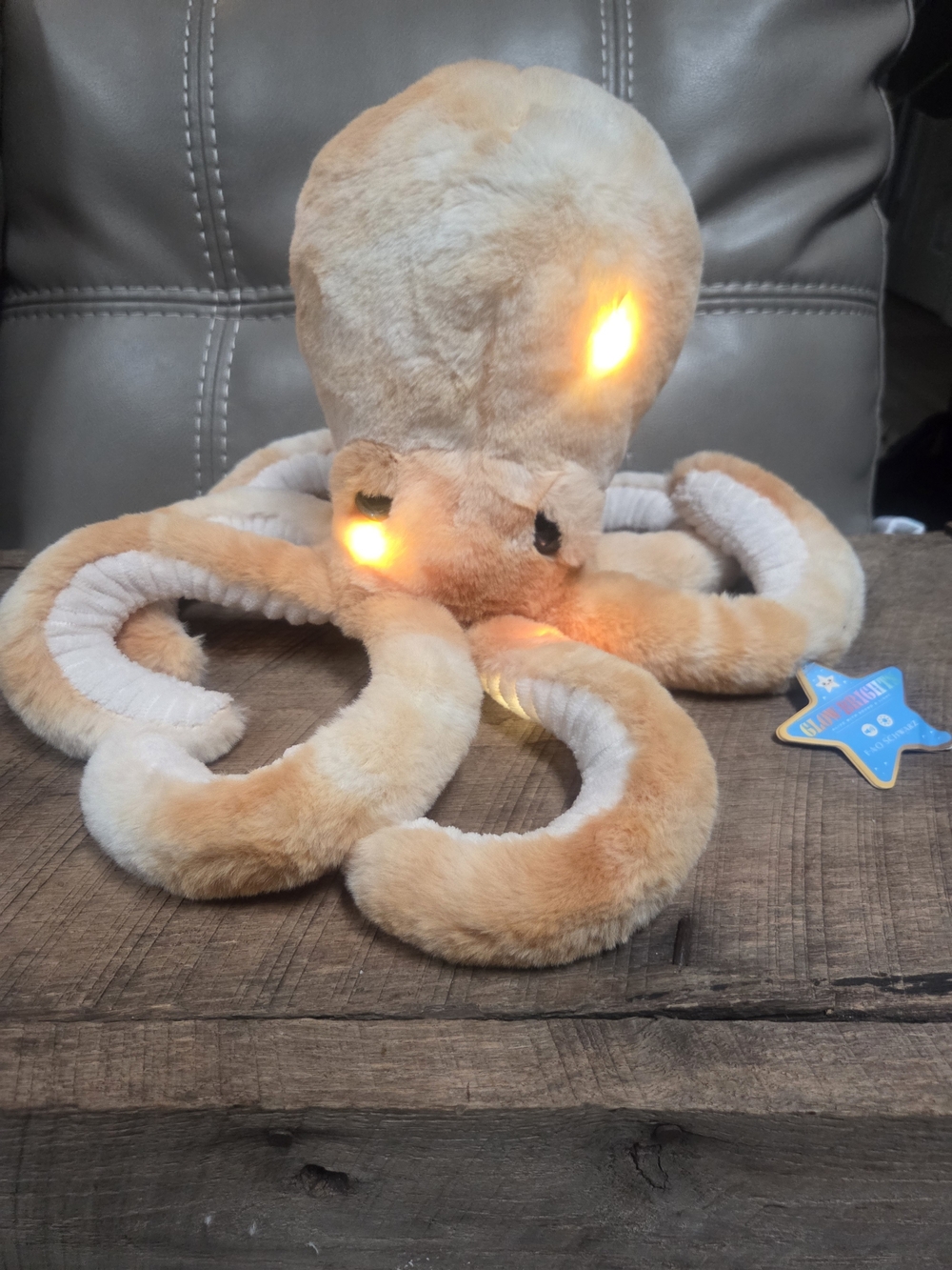 FAO Schwarz Light-Up Underwater Noises Plush Octopus Night Light 18" - BIN 1B